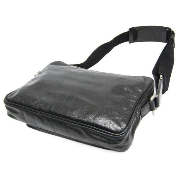 GUCCI Black Leather Messenger Shoulder Bag - Picture 3 of 14